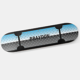Voeg het Initiaal van de Naam toe, Zilverblauw Ond Skateboard