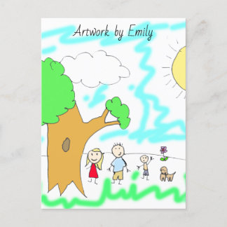 Voeg het kunstwerk van uw kind aan dit toe briefkaart