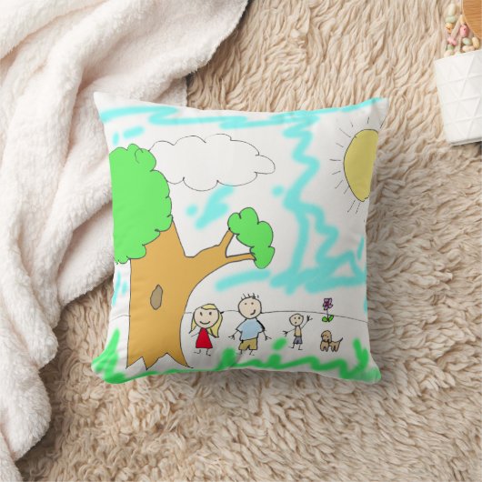 Voeg het kunstwerk van uw kind aan dit toe kussen (Deken)