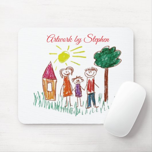 Voeg het kunstwerk van uw kind aan dit toe muismat (Met muis)