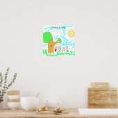 Voeg het kunstwerk van uw kind aan dit toe poster (Keuken)