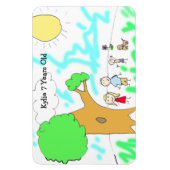 Voeg het kunstwerk van uw kind op dit magneet (Verticaal)