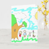 Voeg het kunstwerk van uw kind toe aan deze gelukk kaart (Gele Bloem)