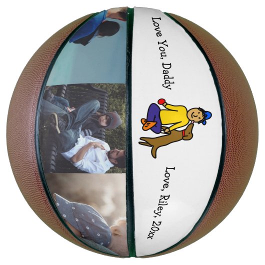 Voeg het kunstwerk van uw kind toe aan dit basketbal (Verticaal)