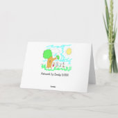 Voeg het kunstwerk van uw kind toe op Vaderdag Kaart (Achterkant)