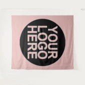 Voeg het logo van uw bedrijf toe wandkleed (Voorkant (horizontaal))