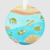 Voeg het Zee van de Naam toe Draaien Tropisch Kuns Ornament (voorkant)