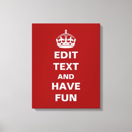 Voeg hier je eigen tekst toe! canvas afdruk (Voorkant)