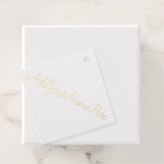 Voeg hier jouw naam aan aanpasbare stempel toe bedankjes labels (Met doos)