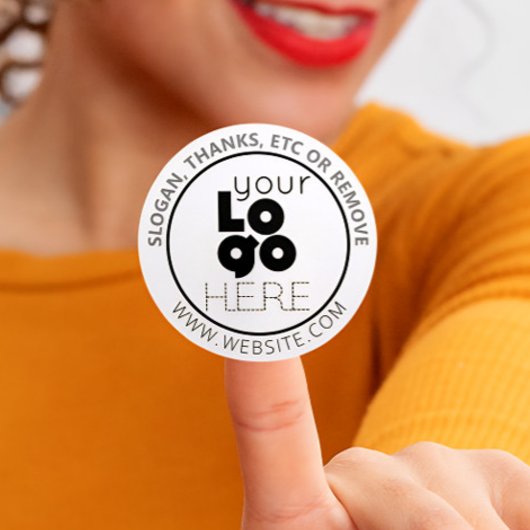 voeg hier logo toe: creëer je eigen aangepast bedr ronde sticker