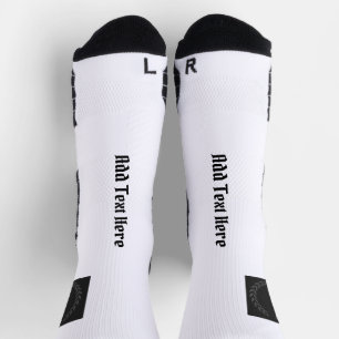 Voeg hier tekst bedrukt kroonblad Afbeelding Crew  Sokken