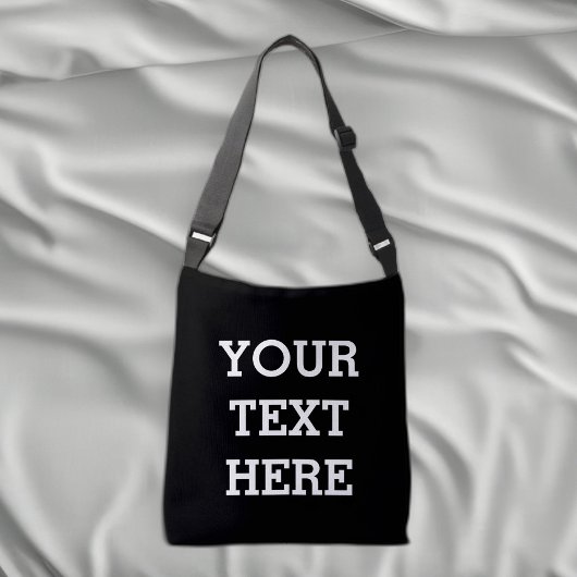 Voeg hier uw eigen aangepaste tekst zwart-wit en w crossbody tas