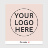 Voeg hier uw Logo toe l Promotional Blush Pink Sticker (Vel)
