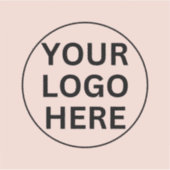 Voeg hier uw Logo toe l Promotional Blush Pink Sticker (Voorkant)