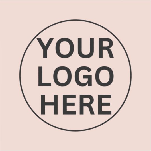 Voeg hier uw Logo toe l Promotional Blush Pink Sticker (Voorkant)
