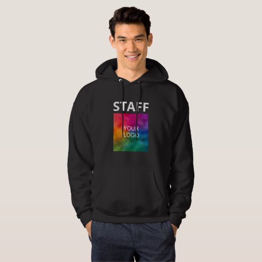 Voeg hier uw Logo van het Personeel Mannen toe Hoodie (Voorkant volledig)