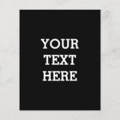 Voeg hier zwart-wit uw eigen aangepaste tekst toe flyer (Achterkant)