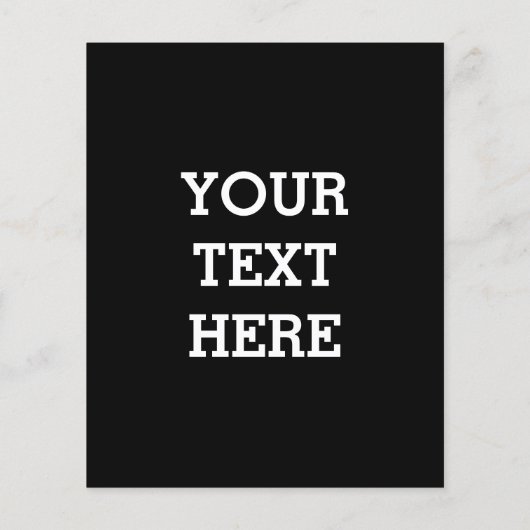 Voeg hier zwart-wit uw eigen aangepaste tekst toe flyer (Achterkant)