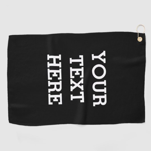 Voeg hier zwart-wit uw eigen aangepaste tekst toe golfhanddoek (Horizontaal)