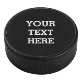 Voeg hier zwart-wit uw eigen aangepaste tekst toe hockey puck (3/4)