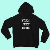 Voeg hier zwart-wit uw eigen aangepaste tekst toe hoodie