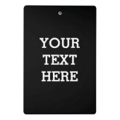 Voeg hier zwart-wit uw eigen aangepaste tekst toe mini klembord (Achterkant)