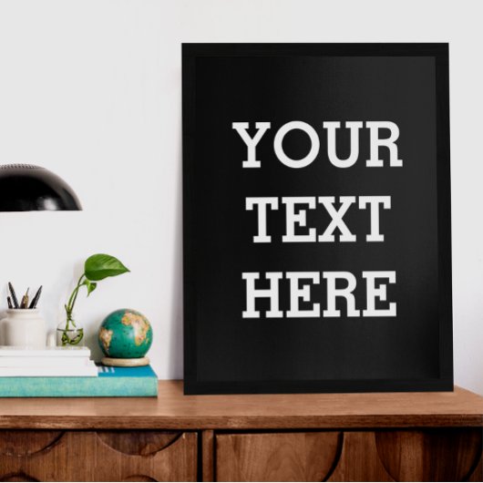 Voeg hier zwart-wit uw eigen aangepaste tekst toe poster