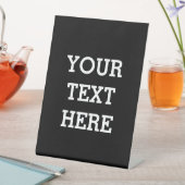 Voeg hier zwart-wit uw eigen aangepaste tekst toe reclamebord met voetstuk (Insitu)