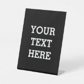 Voeg hier zwart-wit uw eigen aangepaste tekst toe reclamebord met voetstuk (Voorkant)