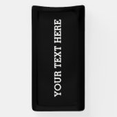 Voeg hier zwart-wit uw eigen aangepaste tekst toe spandoek (Verticaal)