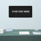 Voeg hier zwart-wit uw eigen aangepaste tekst toe spandoek (Beurs)