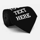 Voeg hier zwart-wit uw eigen aangepaste tekst toe stropdas (Opgerold)
