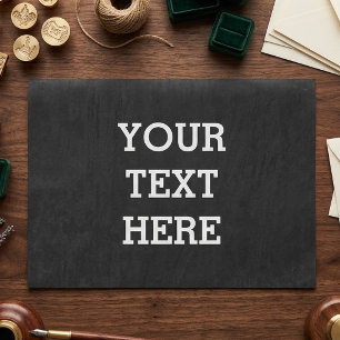 Voeg hier zwart-wit uw eigen aangepaste tekst toe tissuepapier