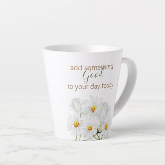 Voeg iets goede dagen-Mok toe Latte Mok (Rechterhoek)