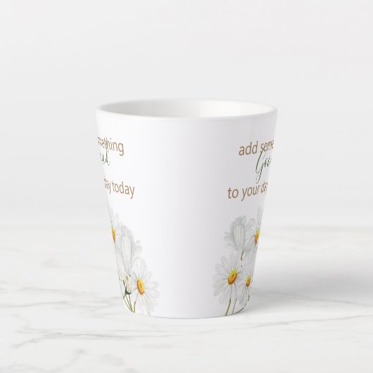 Voeg iets goede dagen-Mok toe Latte Mok (Voorkant)