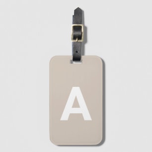 Voeg initiaal monogram persoonlijke eenvoudige bei bagagelabel