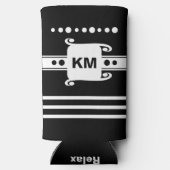 Voeg initialen stippen strepen toe ontspant zwart- (Achterkant)