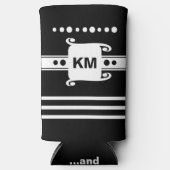 Voeg initialen stippen strepen toe ontspant zwart- (Voorkant)