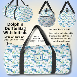 Voeg Initialen toe, Zwemmen Blauwe Dolfijnen Plunjezak
