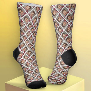 Voeg je 1 foto toe om een patroon te maken - Wit Sokken