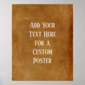 Voeg je aangepaste Oranje tekst donkerder toe Poster (Voorkant)