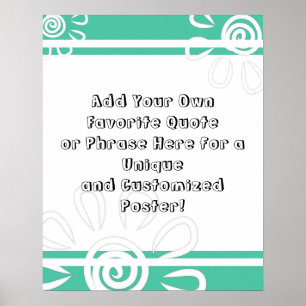 Voeg je aangepaste prijsopgave toe met de bloemen poster