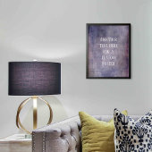 Voeg je aangepaste tekst donkere Paarse grunge to Poster