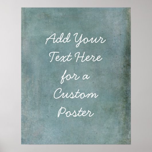 Voeg je aangepaste tekst toe subtiele blauwe grung poster (Voorkant)