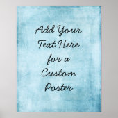 Voeg je aangepaste tekst toe, subtiele Blauwgroen  Poster (Voorkant)