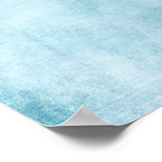 Voeg je aangepaste tekst toe, subtiele Blauwgroen Poster (Hoek)