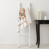 Voeg je Baby naam Sherpa Blanket Throw toe (In situ)