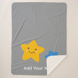 Voeg je Baby naam Sherpa Blanket Throw toe