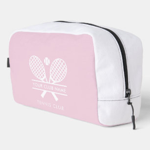 Voeg je clubnaam toe Tennis Team Pink White Toilettasje