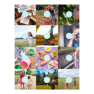 Voeg je eigen 12 foto's  kaart toe foto afdruk